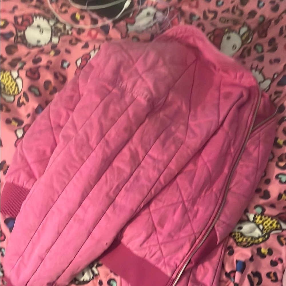 Wild Fable Pink Puffer Jacket Quilted Synthetic